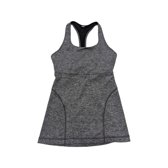 Lululemon Power Up Tank II Heathered Deep Coal Gray Womens 6 Workout Gym Shirt - Picture 1 of 4